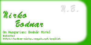 mirko bodnar business card